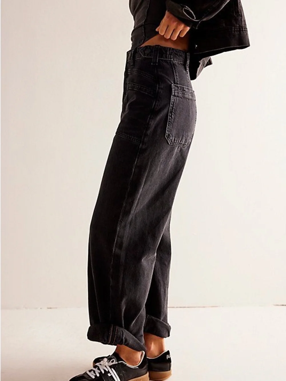 Free People We the Free Palmer Cuffed Baggy Jeans